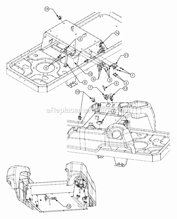 Electrical Diagram and Parts List for RZT17 17AA5A4G710, 17AA5A4G712 Cub Cadet Lawn Mower